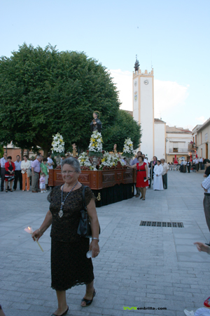 Membrilla acompaña a la restaurada imagen de Santa Gema el domingo de su fiesta