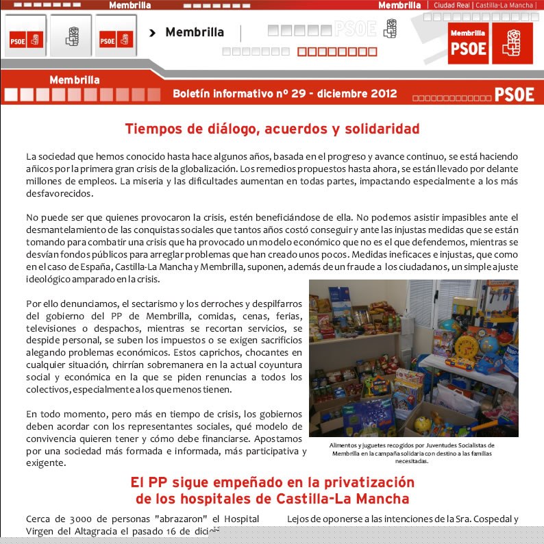 Boletín PSOE Enero 2013