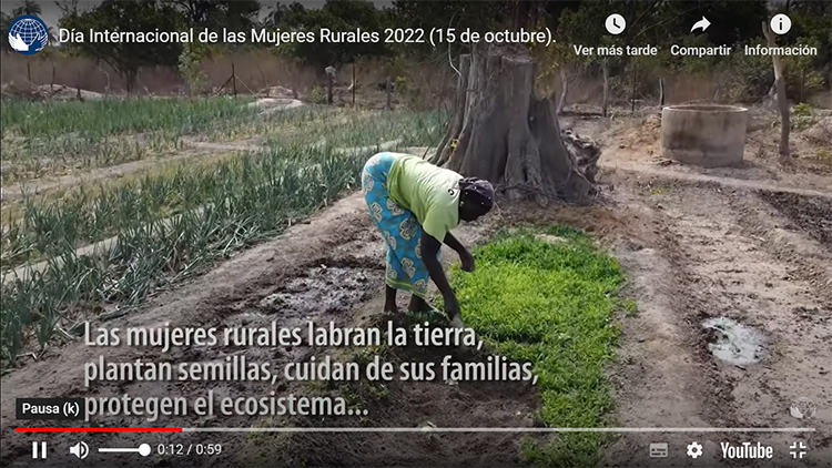 Manos Unidas reivindica el papel de la mujer en el Día Internacional de las Mujeres Rurales 2022