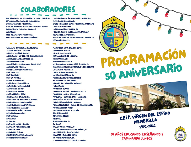 El Colegio Virgen del Espino presenta el programa de actividades de su 50 Aniversario