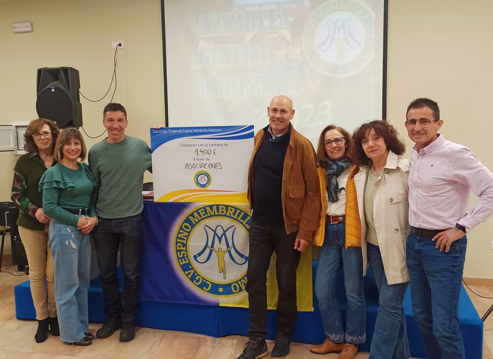 El C.V. Espino Membrilla Atletismo celebra su asamblea anual y hace entrega del 10% del presupuesto y cuota de socios a las asociaciones locales